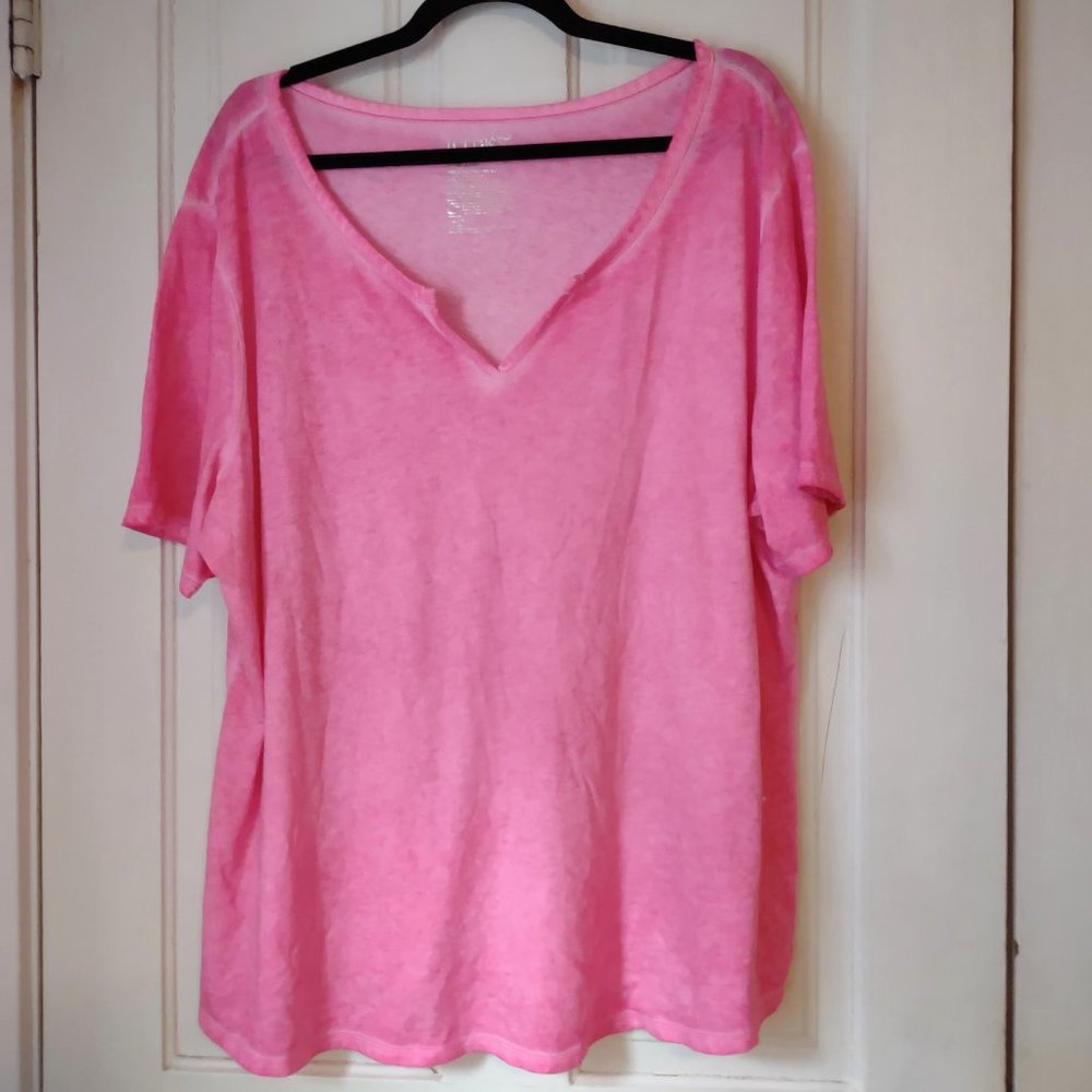 Pink Burnout Dye Shirt Terra & Sky 2X